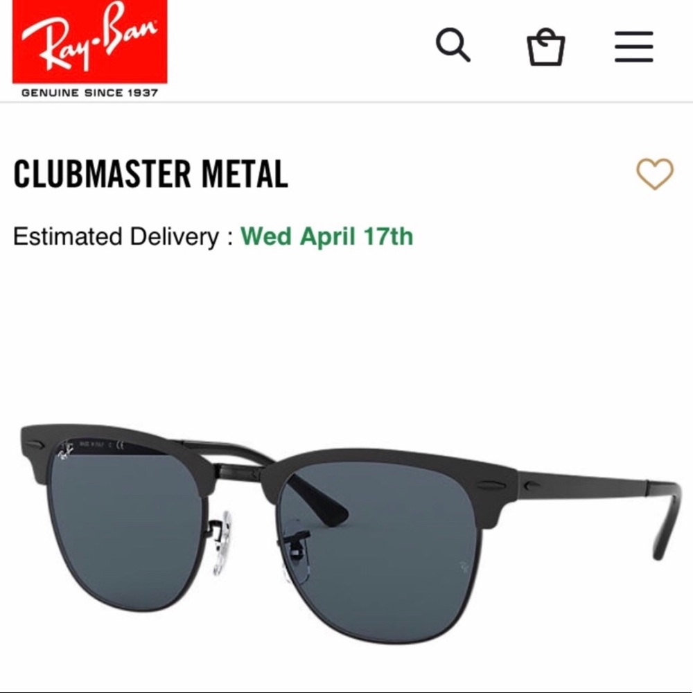 Sold|||| RayBan Clubmaster Metal